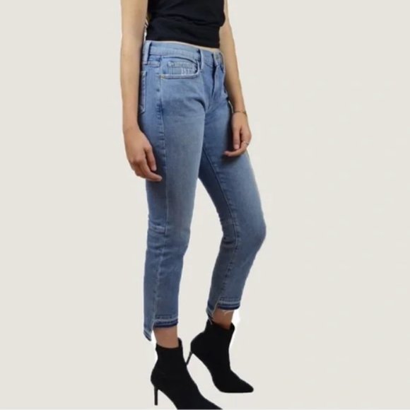 Frame Denim Jeans Frame Le Boy Raw Step Hem Jeans In Lakeland Wash